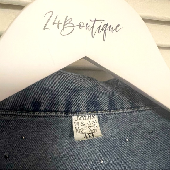 Mother of the Bride Pearl Denim Jacket 4X NWT - Picture 8 of 14
